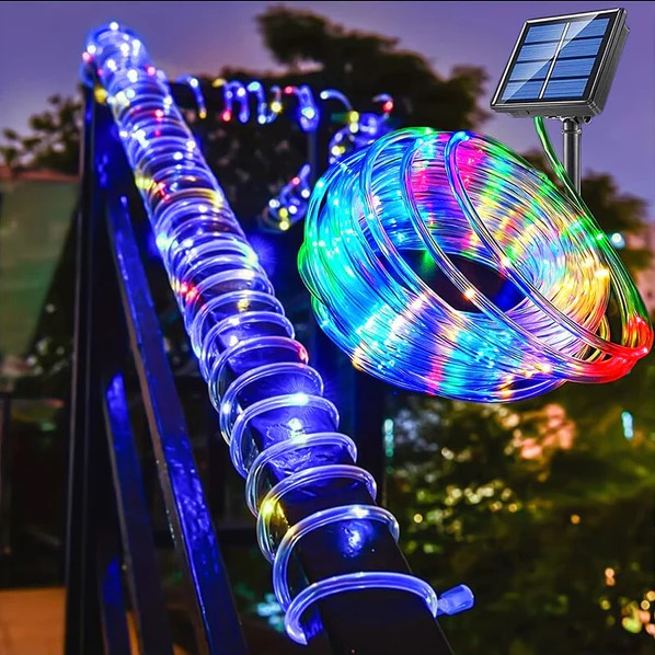 Pisca Pisca de Energia Solar Natalino Tubos de Led