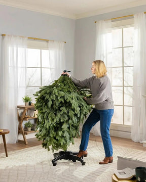 Árvore de Natal Verde Premium com Rodinhas e Micro LEDs Embutidos