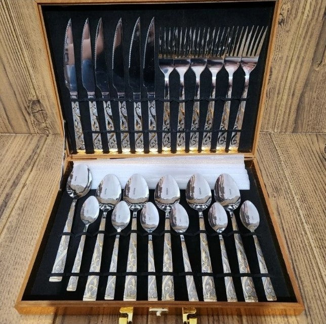 Kit Faqueiro 24 Peças Inox Oxford